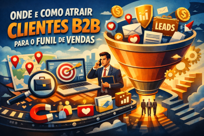 Onde e como atrair clientes B2B para o seu funil de vendas.