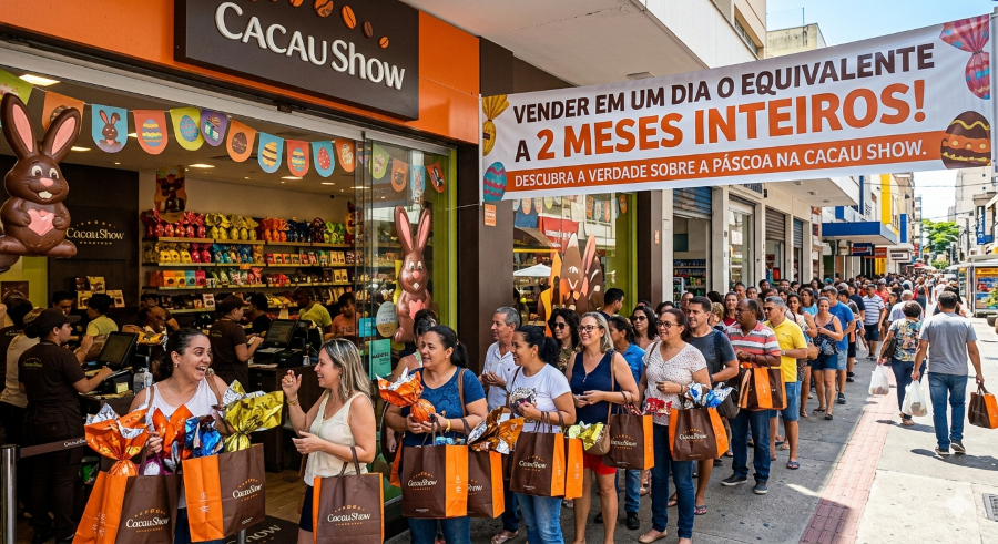 O que um dia de R$ 300 milhões da Cacau Show ensina sobre marca, escala e execução no franchising
